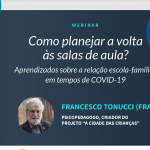 Francesco Tonucci debate a reabertura e reinvenção das escolas após o fim da pandemia