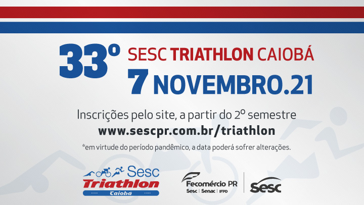 Estão abertas as inscrições para o Sesc Triathlon Caiobá