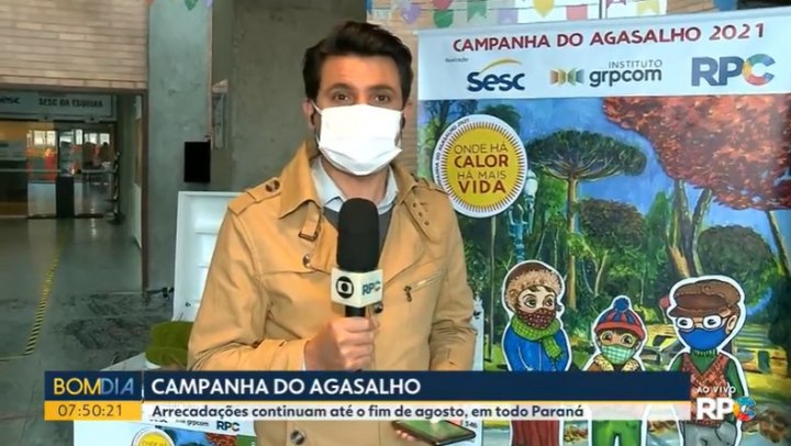 Reprodução - destaque da Campanha do Agasalho na RPC