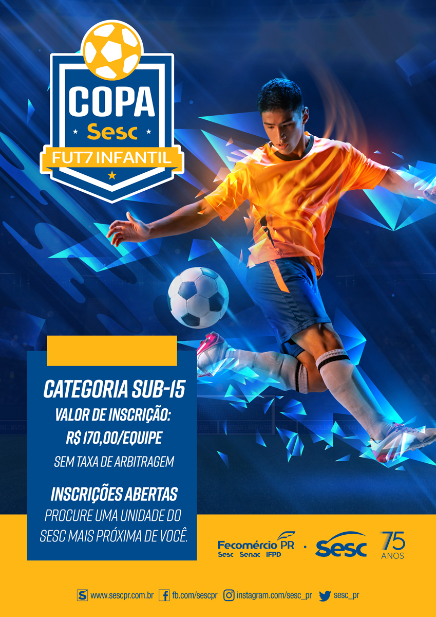 Inscrições abertas para Copa Sesc de Futsal Sub-15 - Sesc Paraná