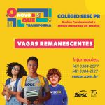 Últimas vagas gratuitas para o novo colégio do Sesc em Curitiba