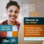 Sesc abre inscrições para curso de Jovens e Adultos EAD
