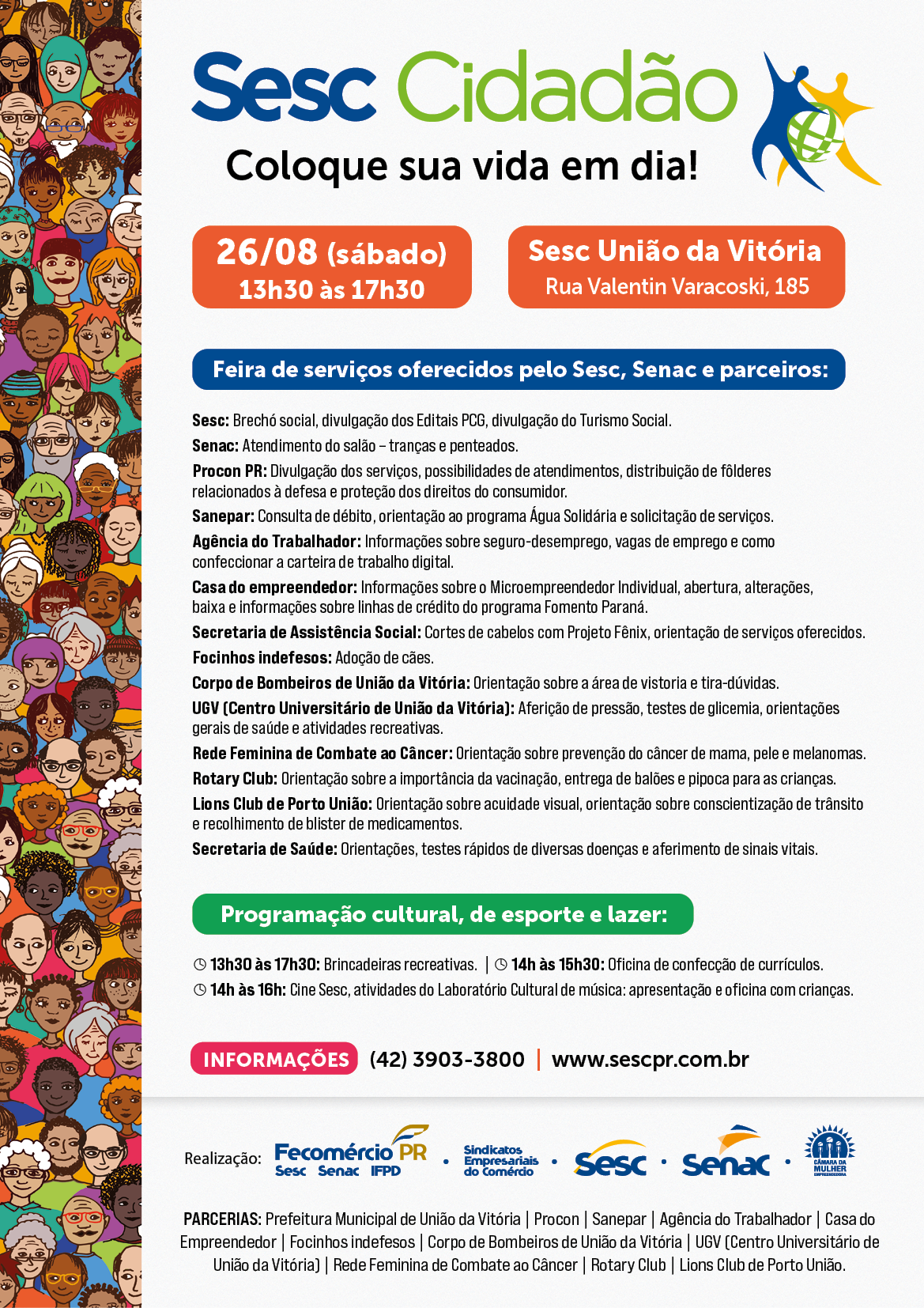 Sesc Cidadão nas Unidades acontece neste sábado (26)